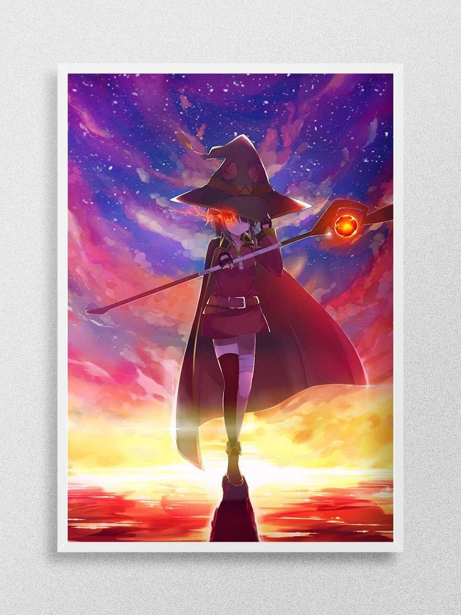 Megumin Anime Poster Çerçevesiz Yüksek Kalite Anime Duvar Poster