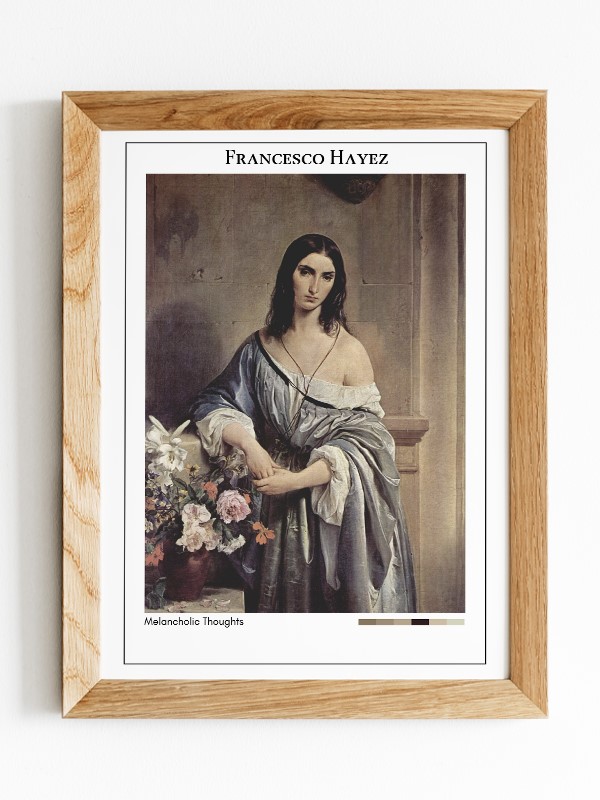 Francesco Hayez Melancholic Thoughts Poster