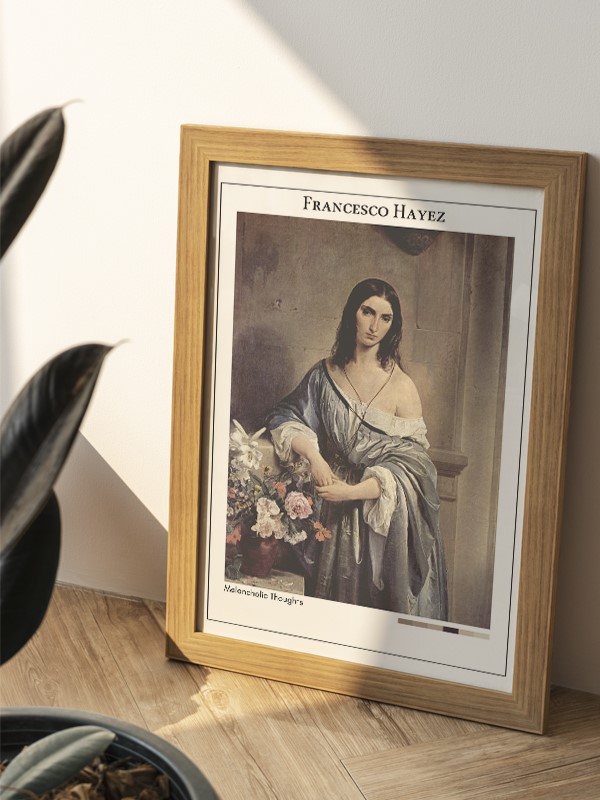 Francesco Hayez Melancholic Thoughts Poster