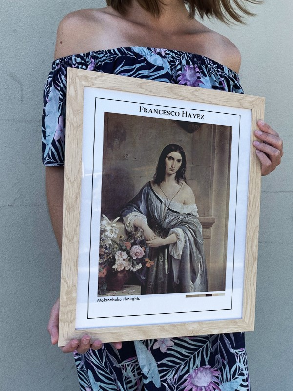 Francesco Hayez Melancholic Thoughts Poster