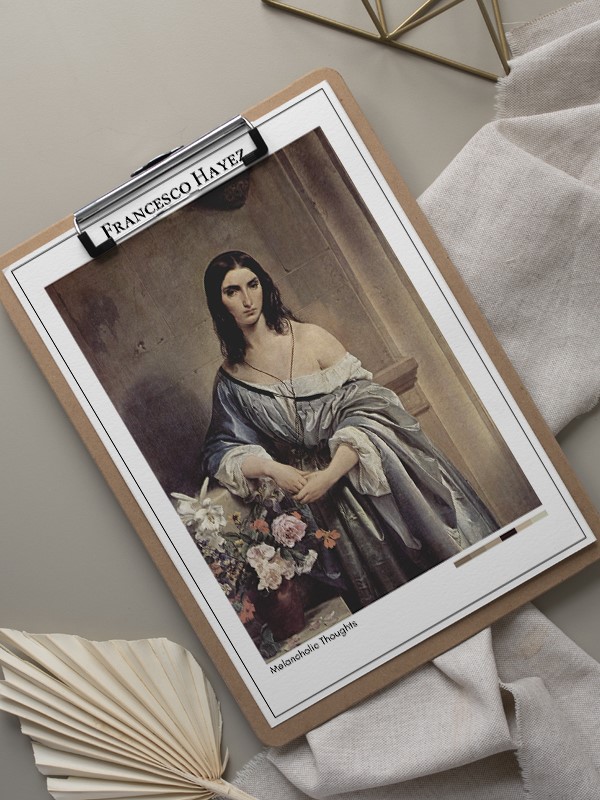 Francesco Hayez Melancholic Thoughts Poster