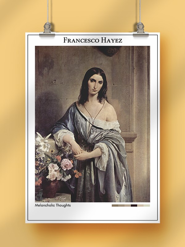 Francesco Hayez Melancholic Thoughts Poster