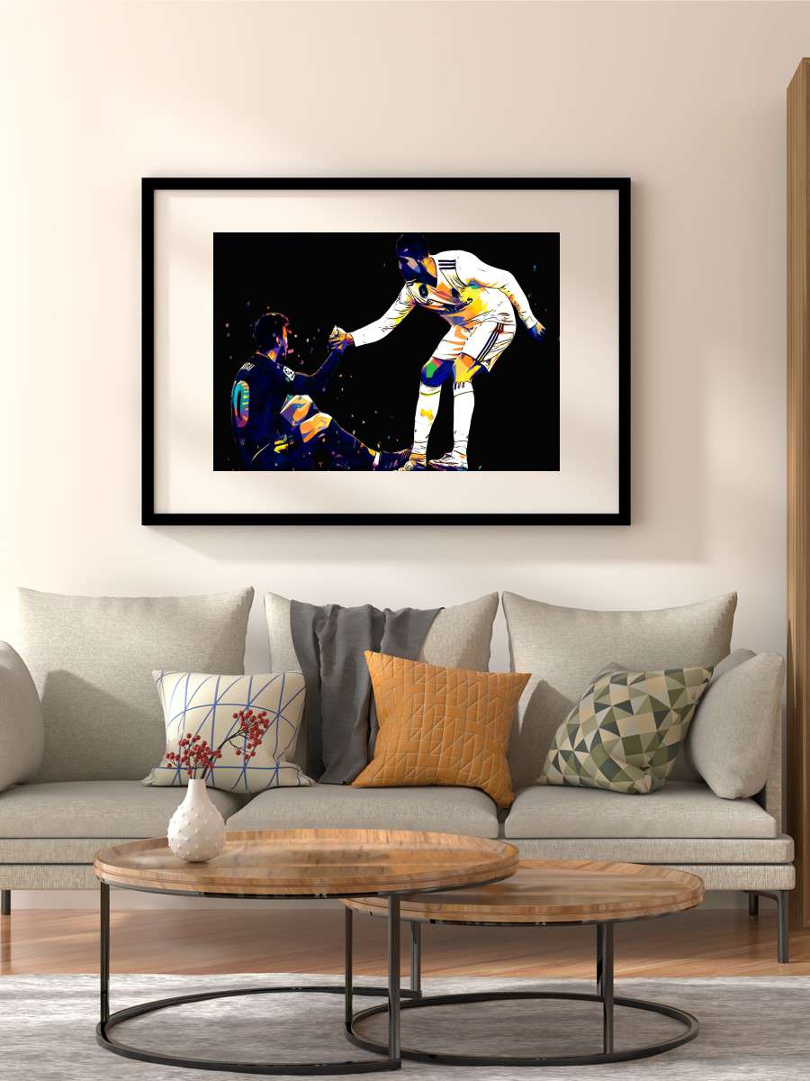 Messi Ronaldo Legends Futbol Poster Çerçevesiz Yüksek Kalite Futbolcu Duvar Poster