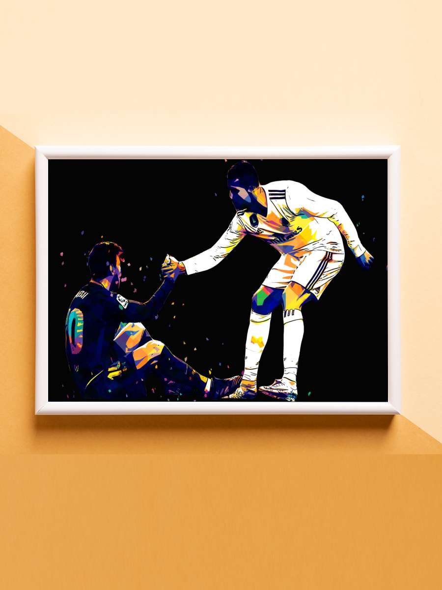 Messi Ronaldo Legends Futbol Poster Çerçevesiz Yüksek Kalite Futbolcu Duvar Poster