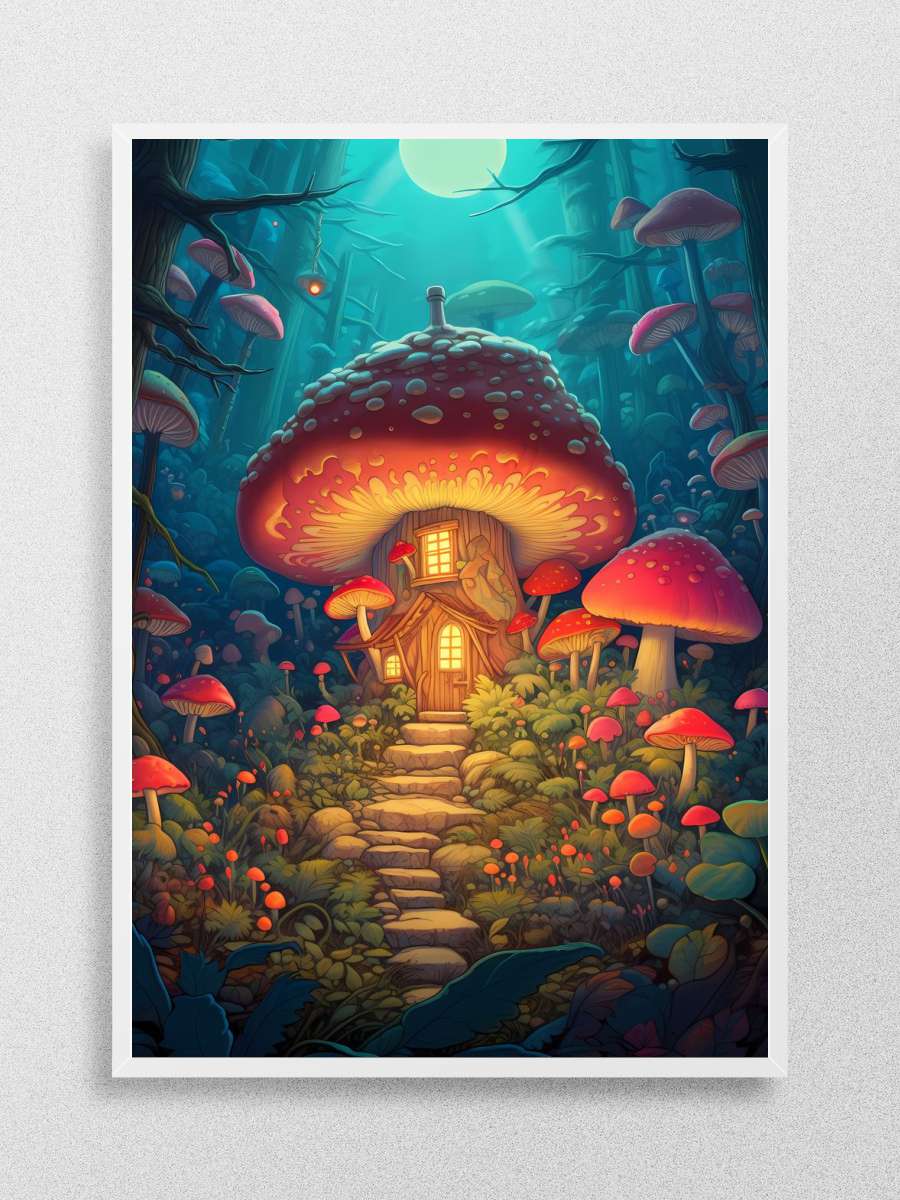 Midnight Moon House Anime Poster Çerçevesiz Yüksek Kalite Anime Duvar Poster