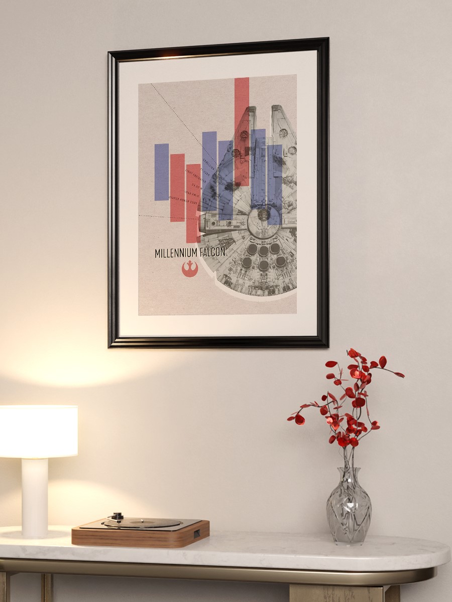 Millenium Falcon Poster, Çerçevesiz Tv Film Poster