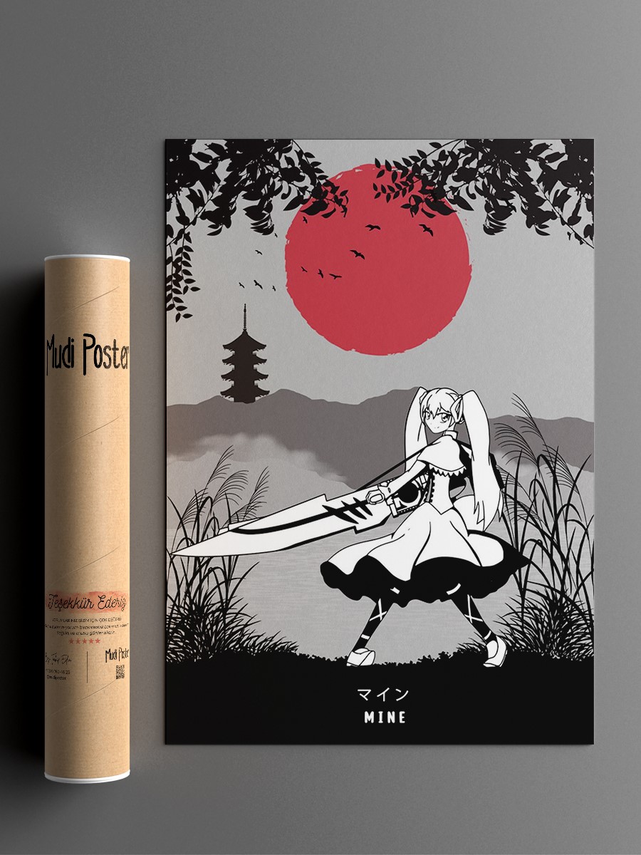 Mine Akame ga kill  Anime Poster Çerçevesiz Yüksek Kalite Anime Duvar Poster