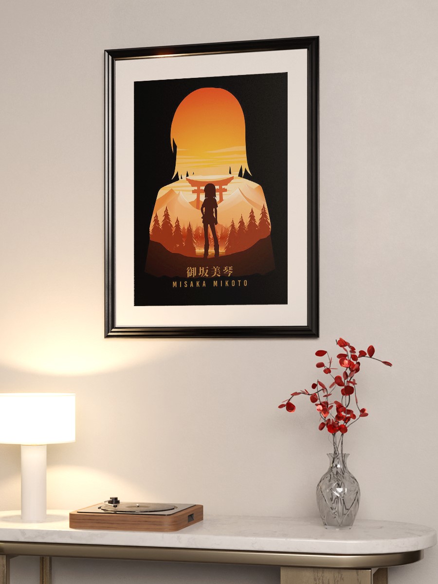 Misaka Mikoto Toaru Anime Poster Çerçevesiz Yüksek Kalite Anime Duvar Poster