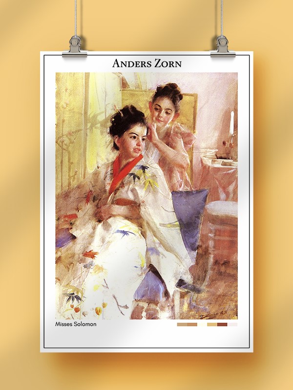 Anders Zorn Misses Solomon Poster