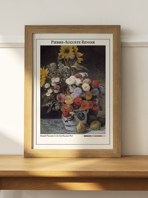 Pierre-Auguste Renoir Mixed Flowers In An Earthware Pot Poster - En İyi Fiyatlarla