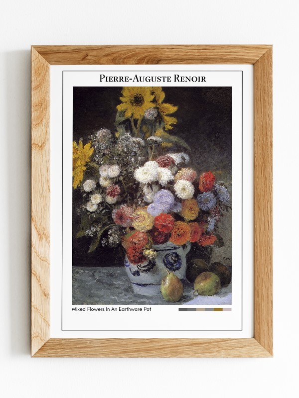 Pierre-Auguste Renoir Mixed Flowers In An Earthware Pot Poster
