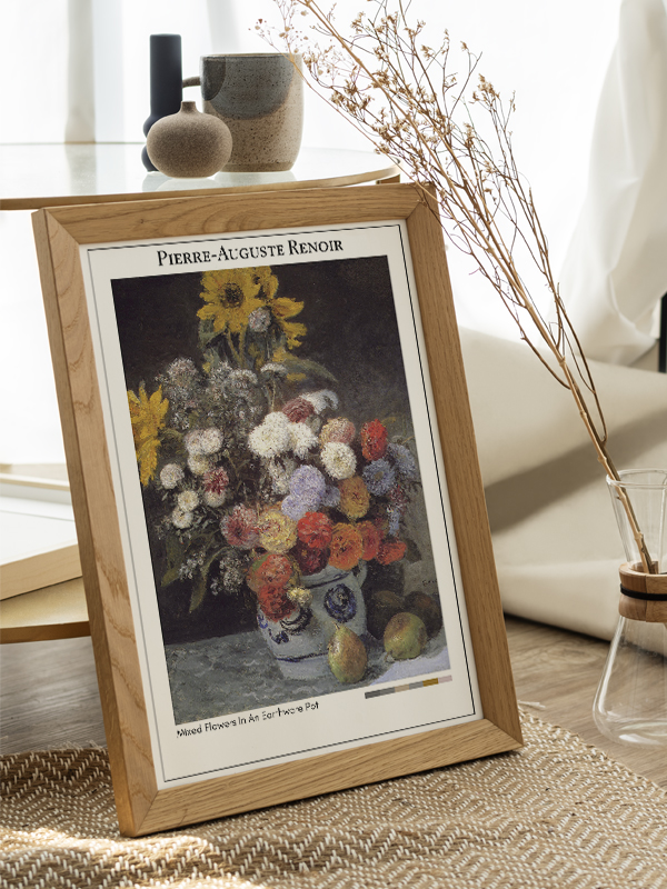 Pierre-Auguste Renoir Mixed Flowers In An Earthware Pot Poster