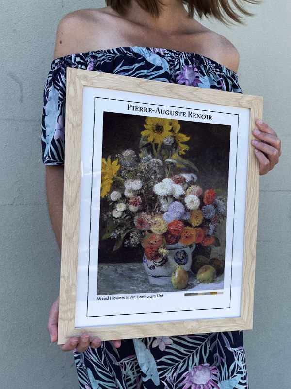 Pierre-Auguste Renoir Mixed Flowers In An Earthware Pot Poster