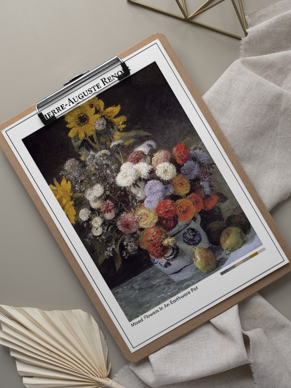 Pierre-Auguste Renoir Mixed Flowers In An Earthware Pot Poster