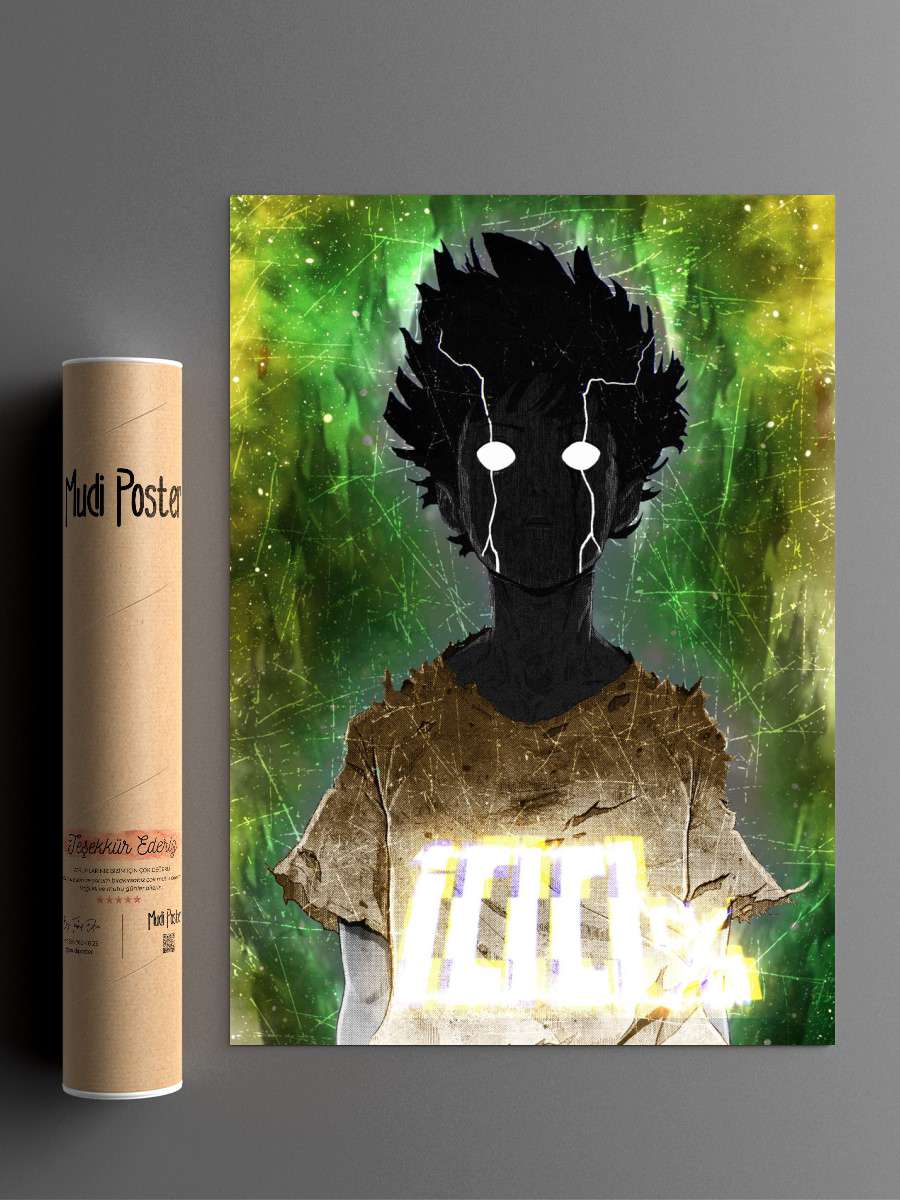 Mob Psycho 100 Mob V3 Anime Poster Çerçevesiz Yüksek Kalite Anime Duvar Poster