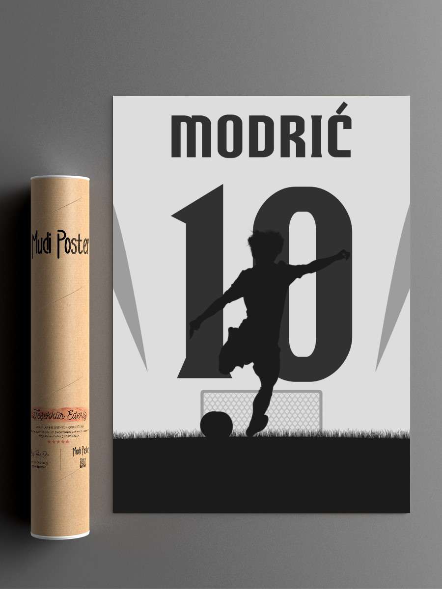 Modric Futbol Poster Çerçevesiz Yüksek Kalite Futbolcu Duvar Poster