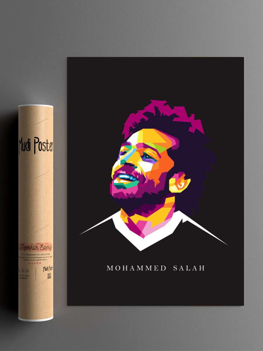 mohammed salah Futbol Poster Çerçevesiz Yüksek Kalite Futbolcu Duvar Poster