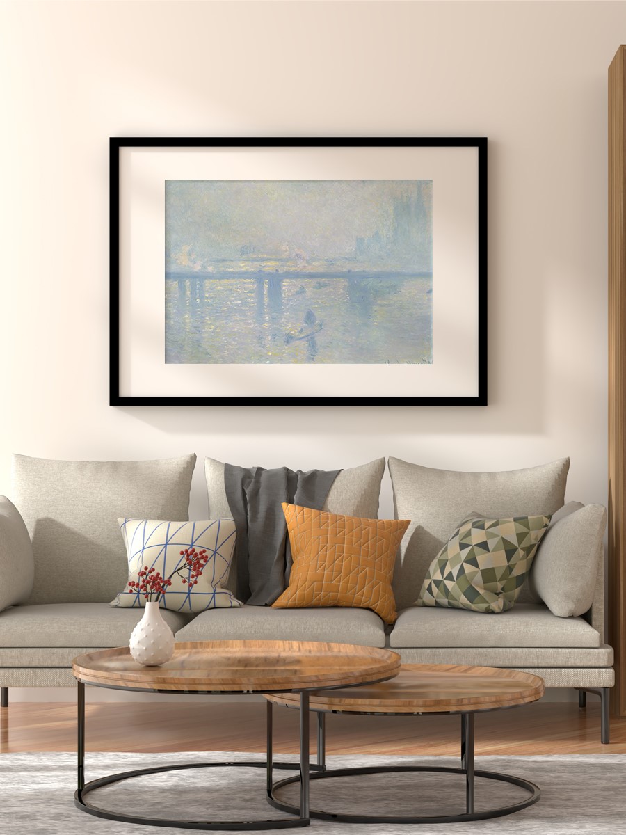 Monet Charing Cross Bridge Tablo Sanatsal Ünlü Ressam Poster Çerçevesiz Yüksek Kalite Poster