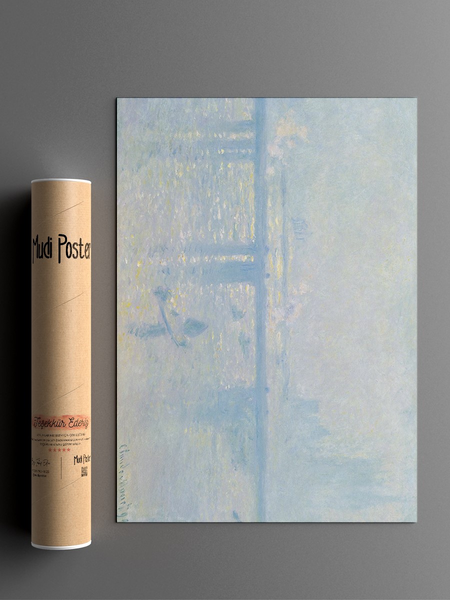 Monet Charing Cross Bridge Tablo Sanatsal Ünlü Ressam Poster Çerçevesiz Yüksek Kalite Poster