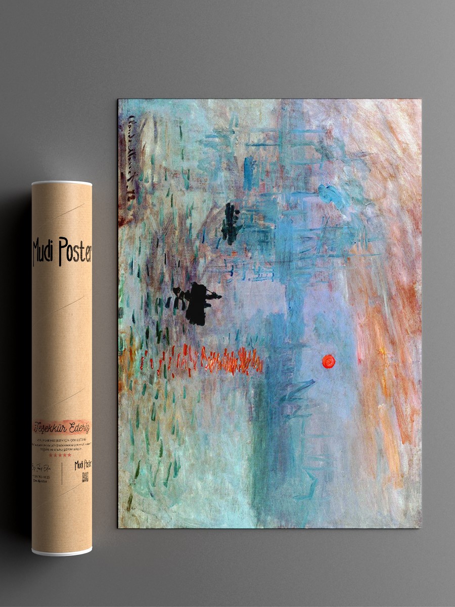 Monet Impression Sunrise Tablo Sanatsal Ünlü Ressam Poster Çerçevesiz Yüksek Kalite Poster