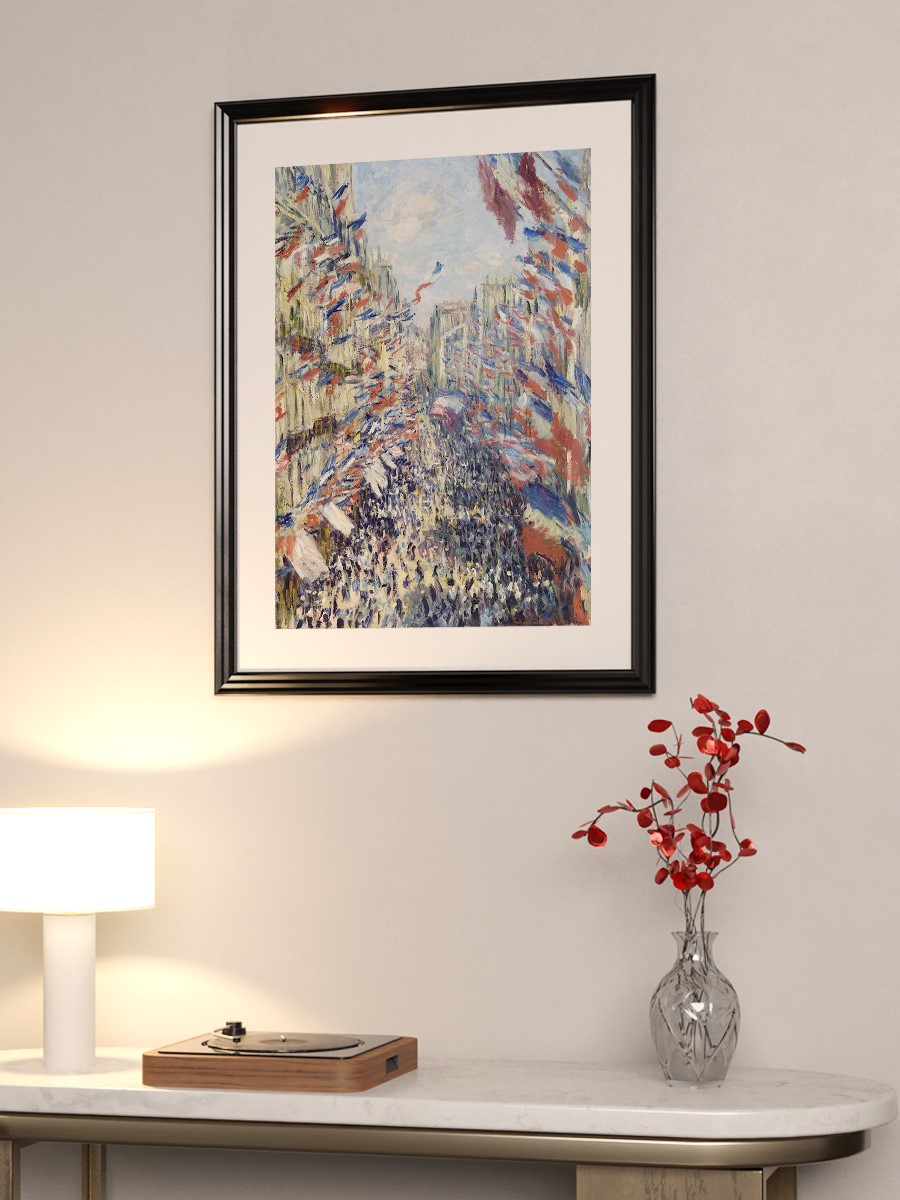Monet Rue Montorgueil Tablo Sanatsal Ünlü Ressam Poster Çerçevesiz Yüksek Kalite Poster