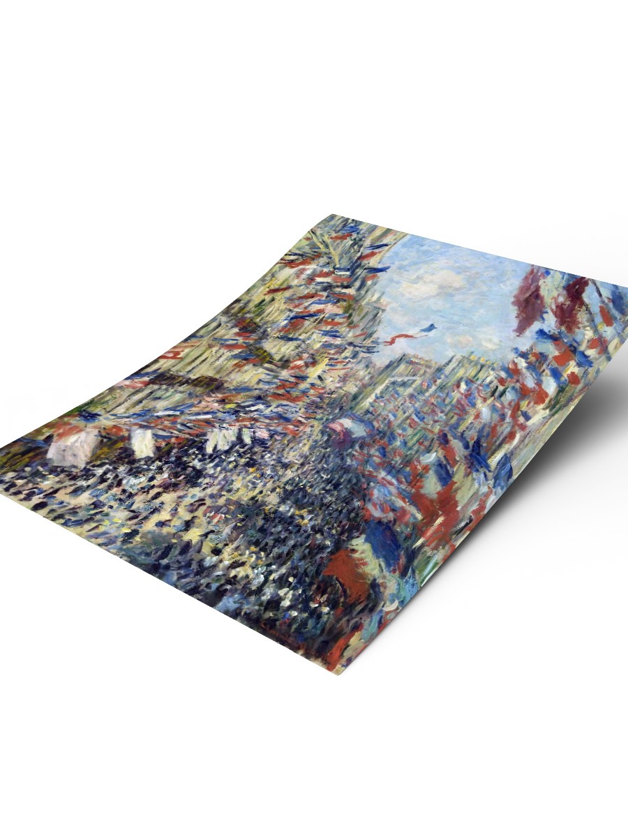 Monet Rue Montorgueil Tablo Sanatsal Ünlü Ressam Poster Çerçevesiz Yüksek Kalite Poster