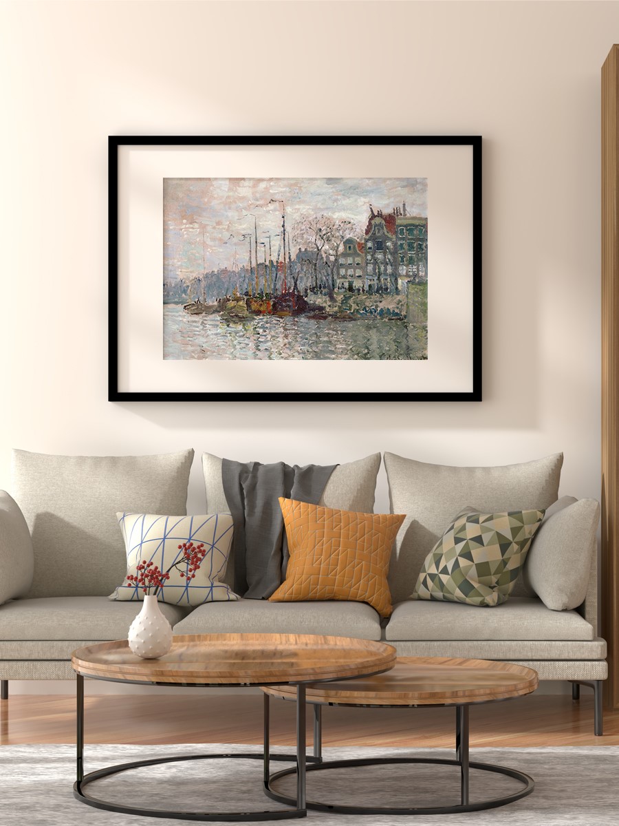 Monet Waalseilandsgracht Tablo Sanatsal Ünlü Ressam Poster Çerçevesiz Yüksek Kalite Poster