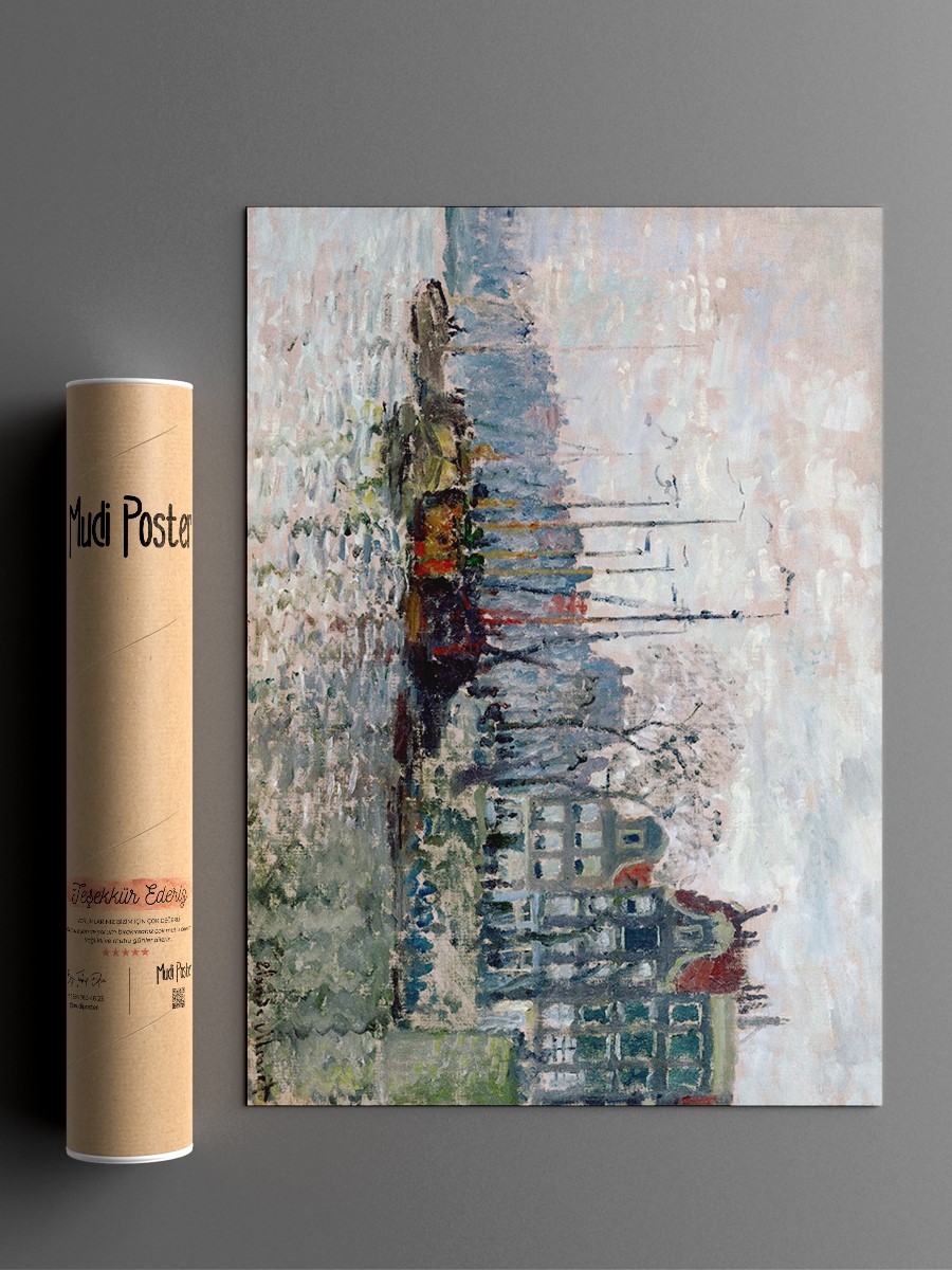 Monet Waalseilandsgracht Tablo Sanatsal Ünlü Ressam Poster Çerçevesiz Yüksek Kalite Poster