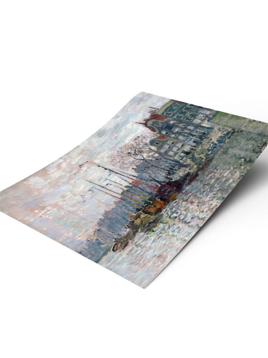 Monet Waalseilandsgracht Tablo Sanatsal Ünlü Ressam Poster Çerçevesiz Yüksek Kalite Poster