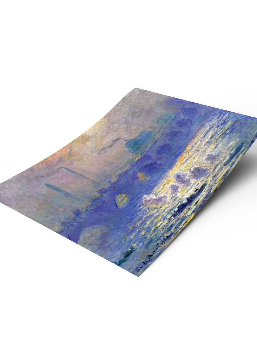 Monet Waterloo Bridge Tablo Sanatsal Ünlü Ressam Poster Çerçevesiz Yüksek Kalite Poster