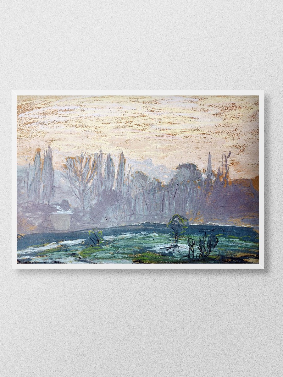 Monet Winter Landscape Tablo Sanatsal Ünlü Ressam Poster Çerçevesiz Yüksek Kalite Poster