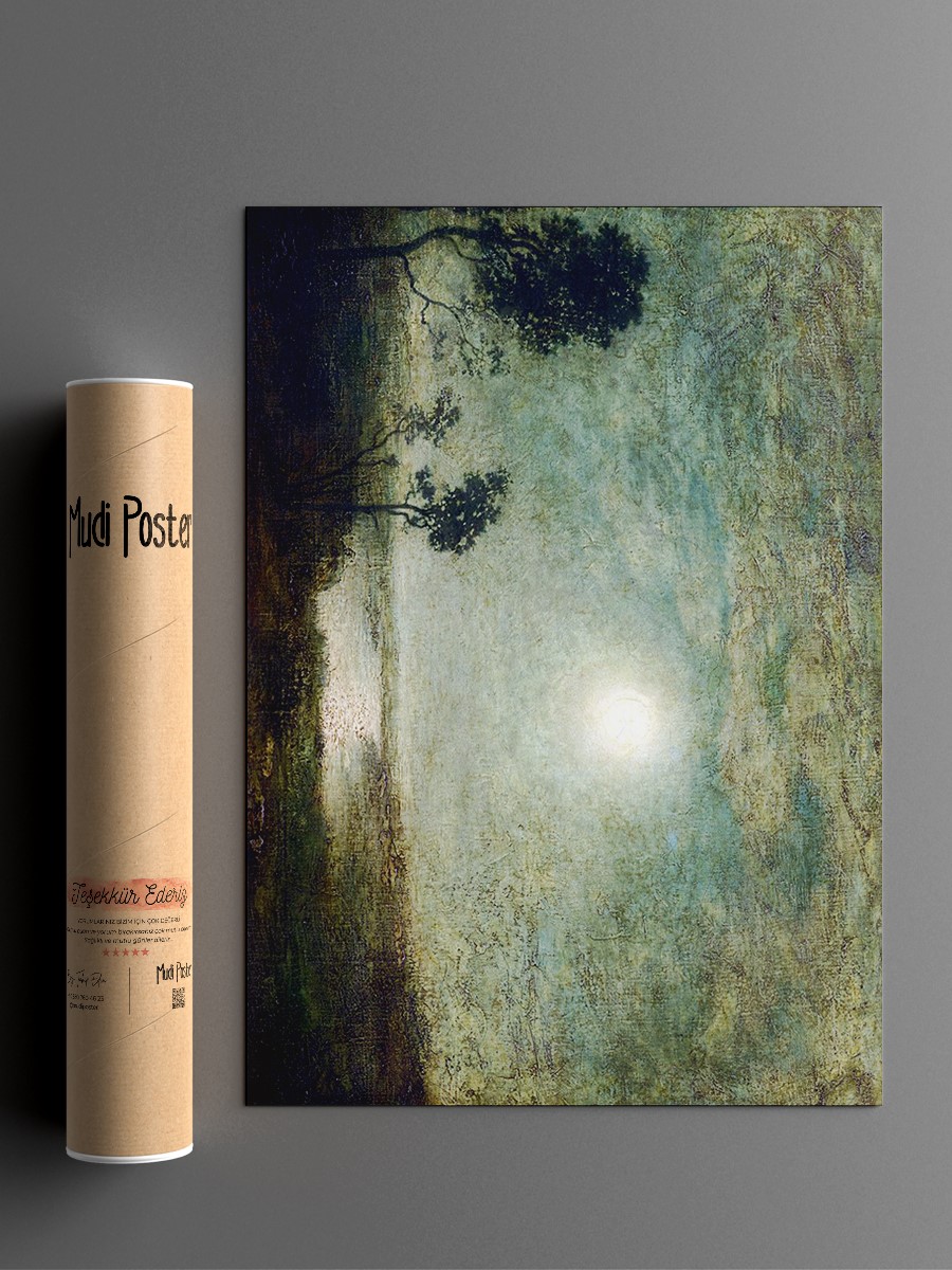 Moonlight Tablo Sanatsal Ünlü Ressam Poster Çerçevesiz Yüksek Kalite Poster