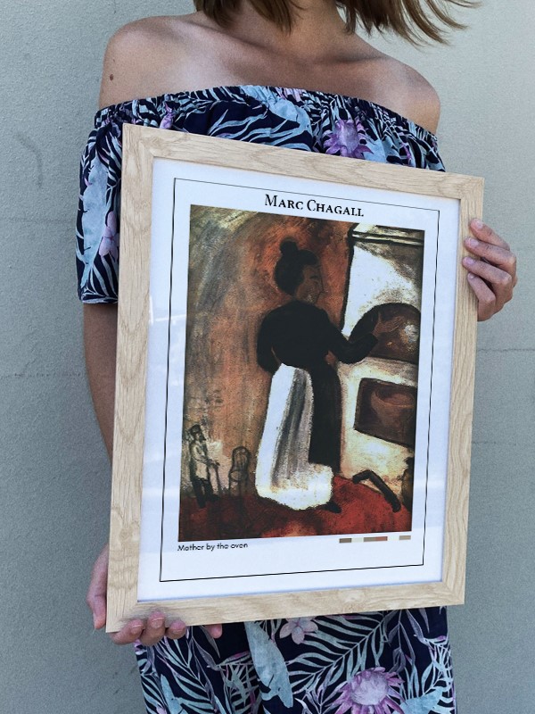 Marc Chagall Mother by the oven Poster