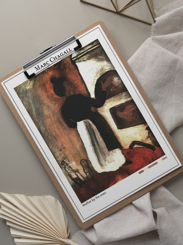 Marc Chagall Mother by the oven Poster
