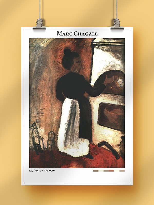 Marc Chagall Mother by the oven Poster