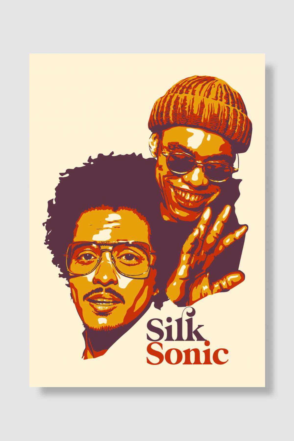Silk Sonic Müzik Poster Çerçevesiz Yüksek Kalite Müzik Afiş Duvar Poster
