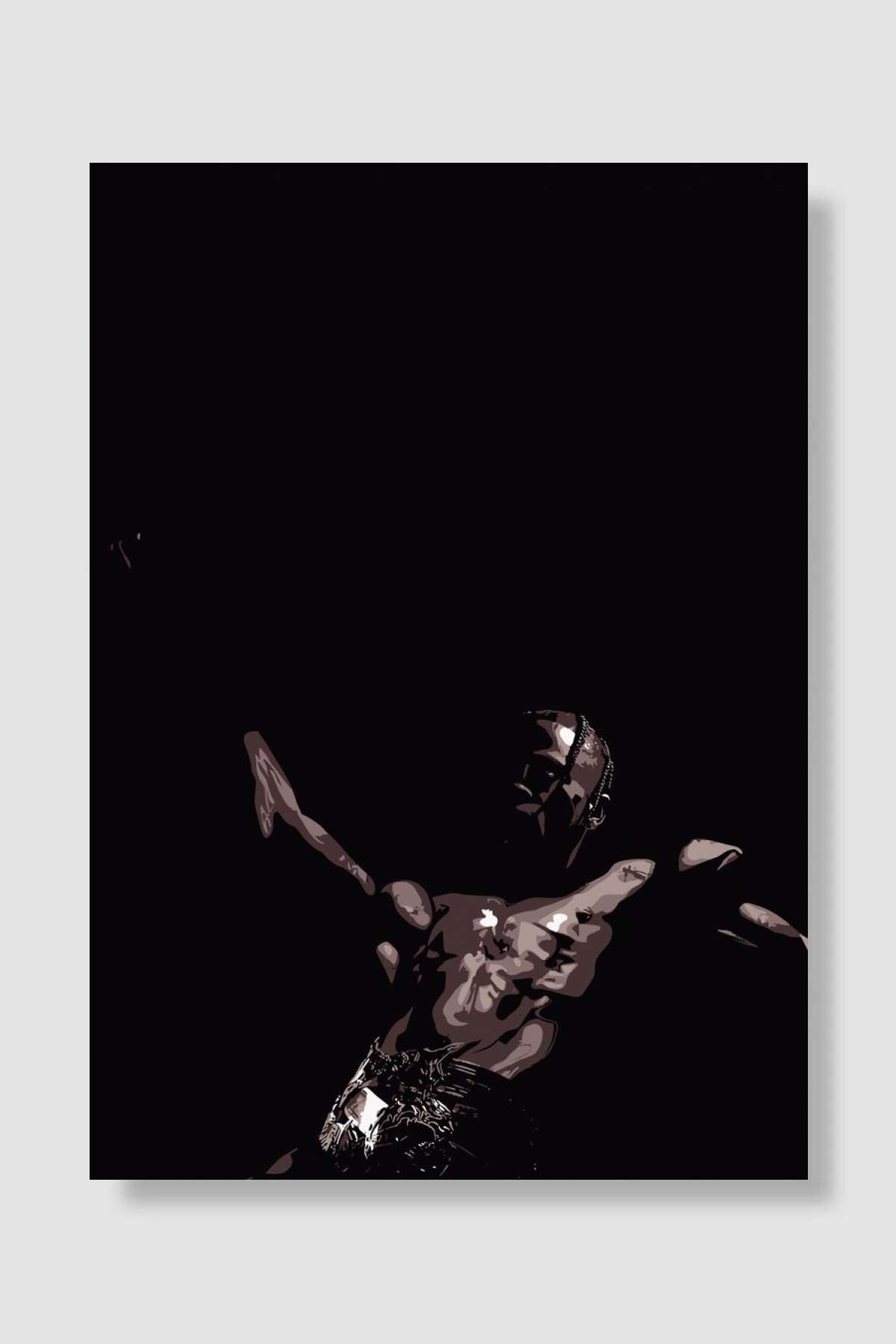 Travis Scott Rapper Müzik Poster Çerçevesiz Yüksek Kalite Müzik Afiş Duvar Poster