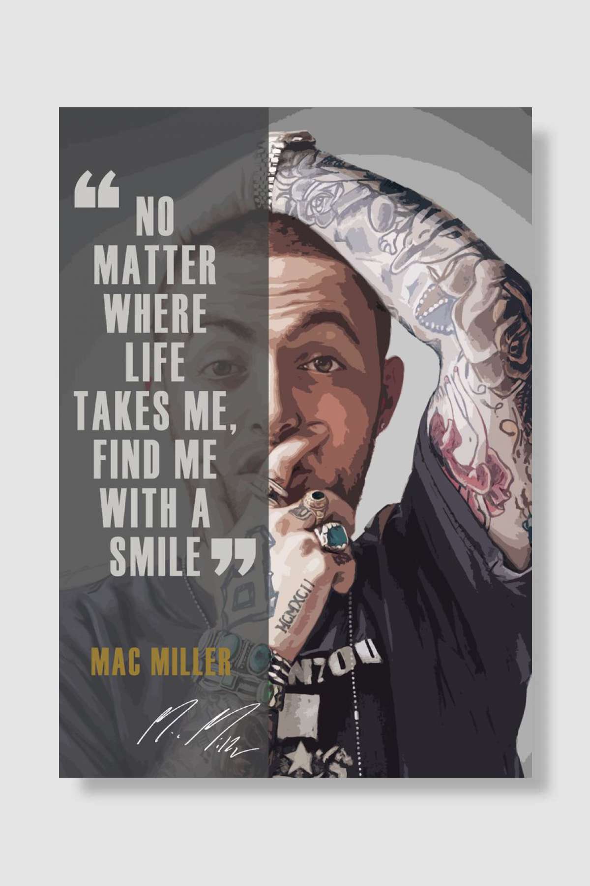Mac Miller Müzik Poster Çerçevesiz Yüksek Kalite Müzik Afiş Duvar Poster - En İyi Fiyatlarla