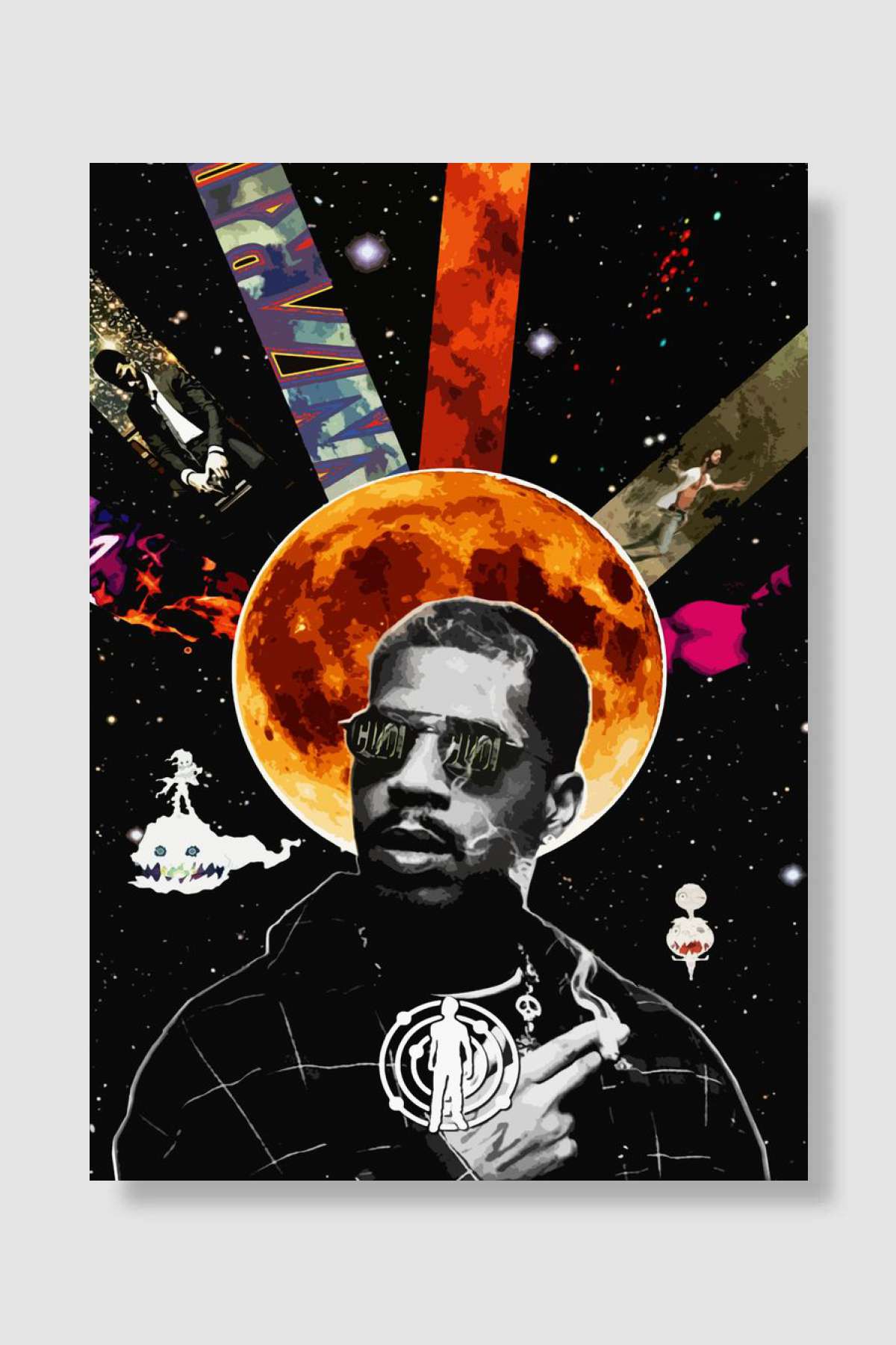 kid cudi Müzik Poster Çerçevesiz Yüksek Kalite Müzik Afiş Duvar Poster
