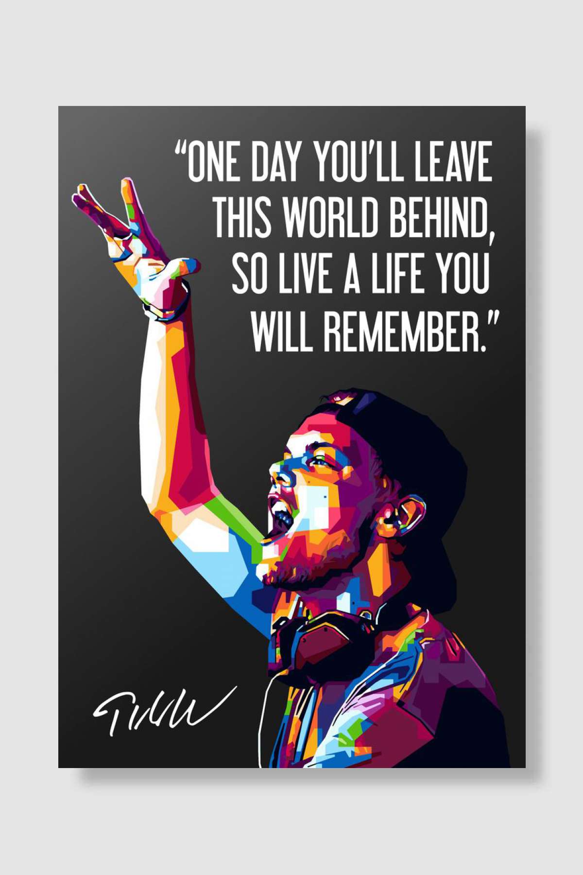 Avicii Quotes Müzik Poster Çerçevesiz Yüksek Kalite Müzik Afiş Duvar Poster