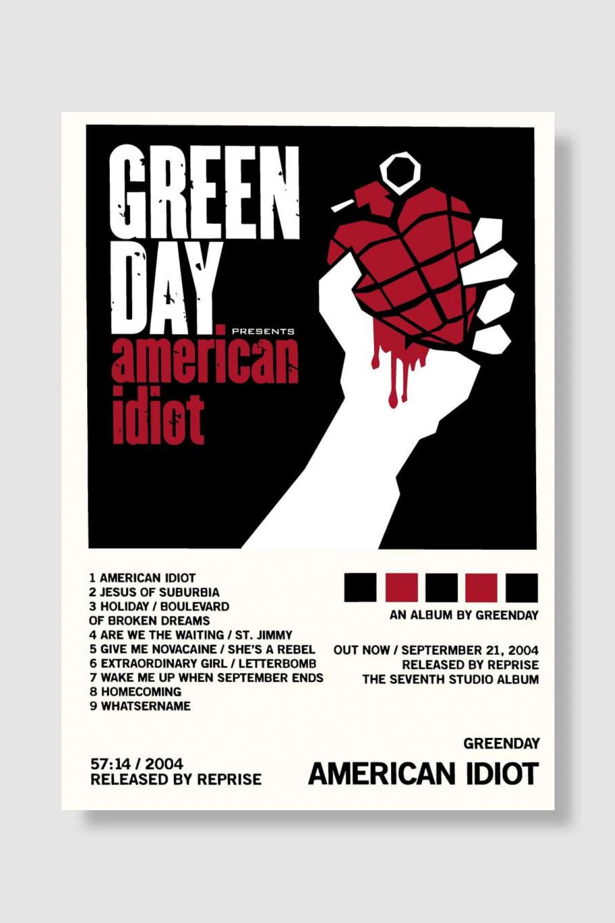 Green Day Heavy Metal Band Müzik Poster Çerçevesiz Yüksek Kalite Müzik Afiş Duvar Poster - En İyi Fiyatlarla