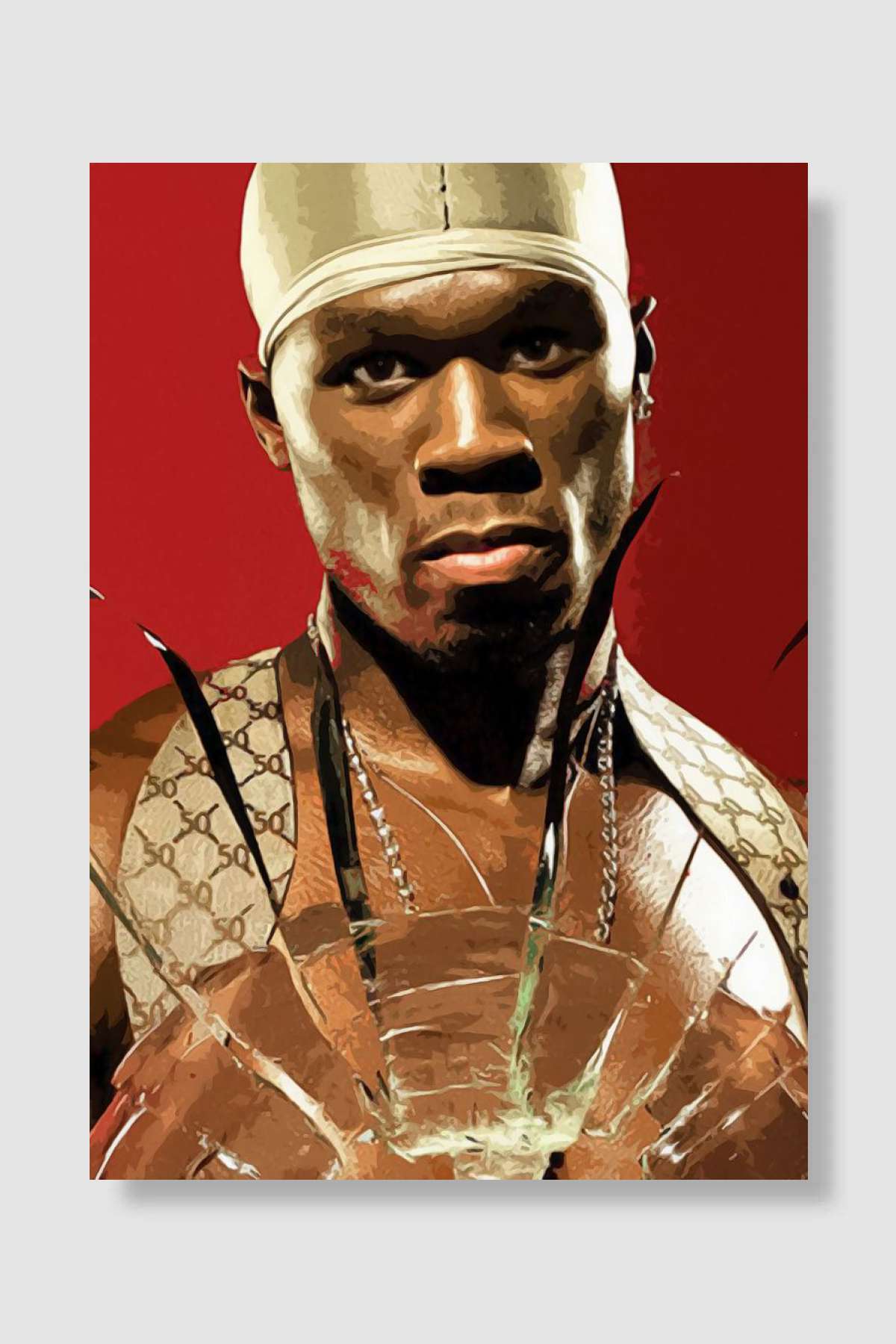 50 Cent Müzik Poster Çerçevesiz Yüksek Kalite Müzik Afiş Duvar Poster