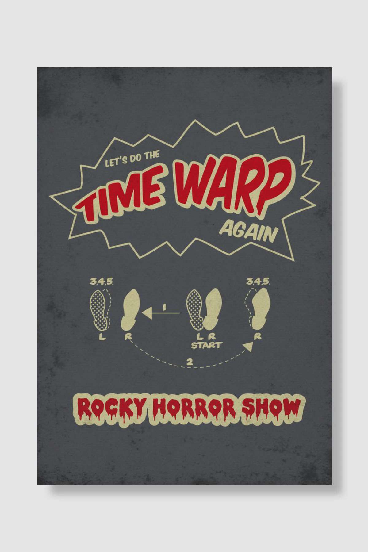 Time Warp Dance Steps Müzik Poster Çerçevesiz Yüksek Kalite Müzik Afiş Duvar Poster
