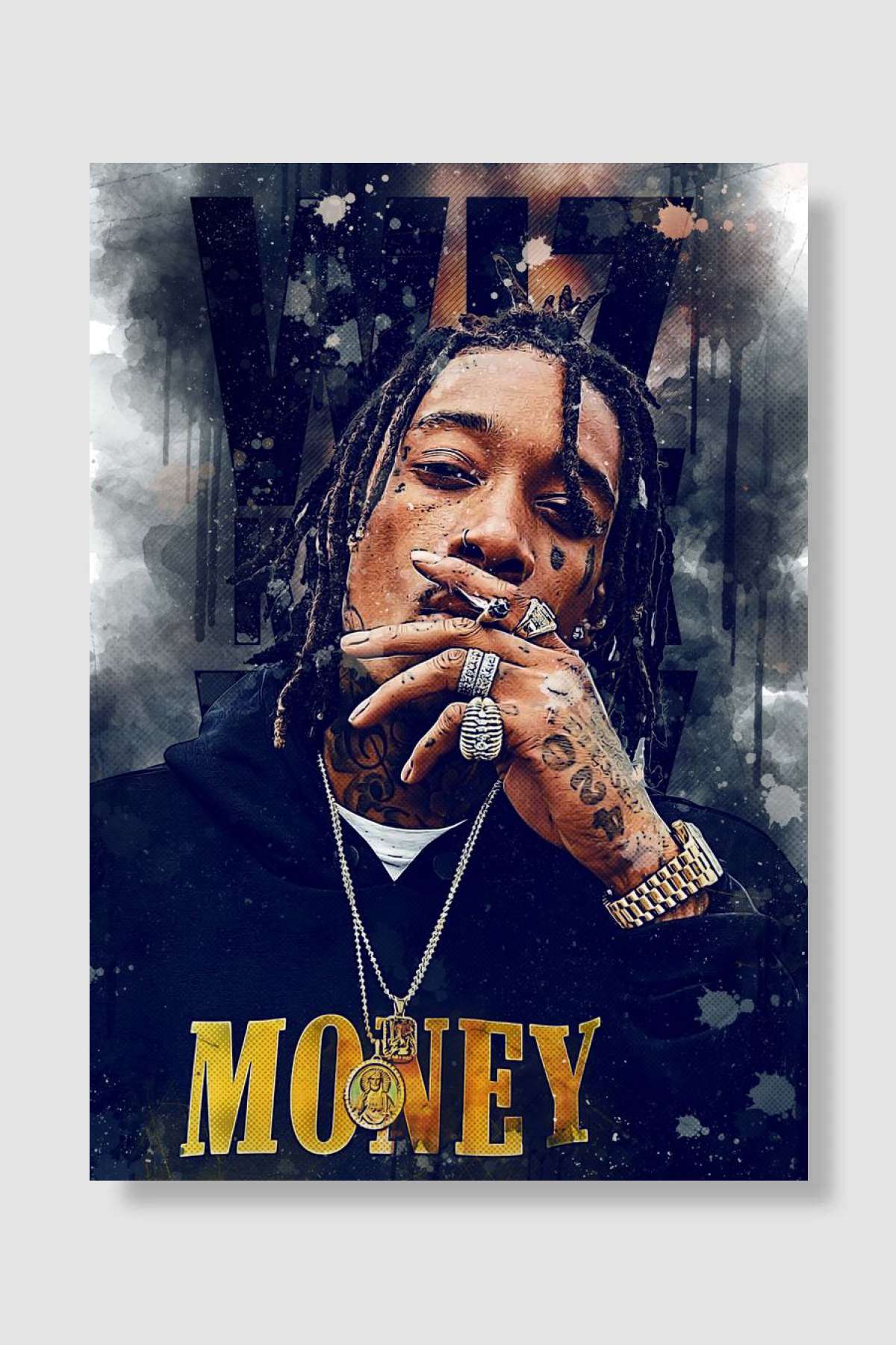 Wiz Khaliha Müzik Poster Çerçevesiz Yüksek Kalite Müzik Afiş Duvar Poster