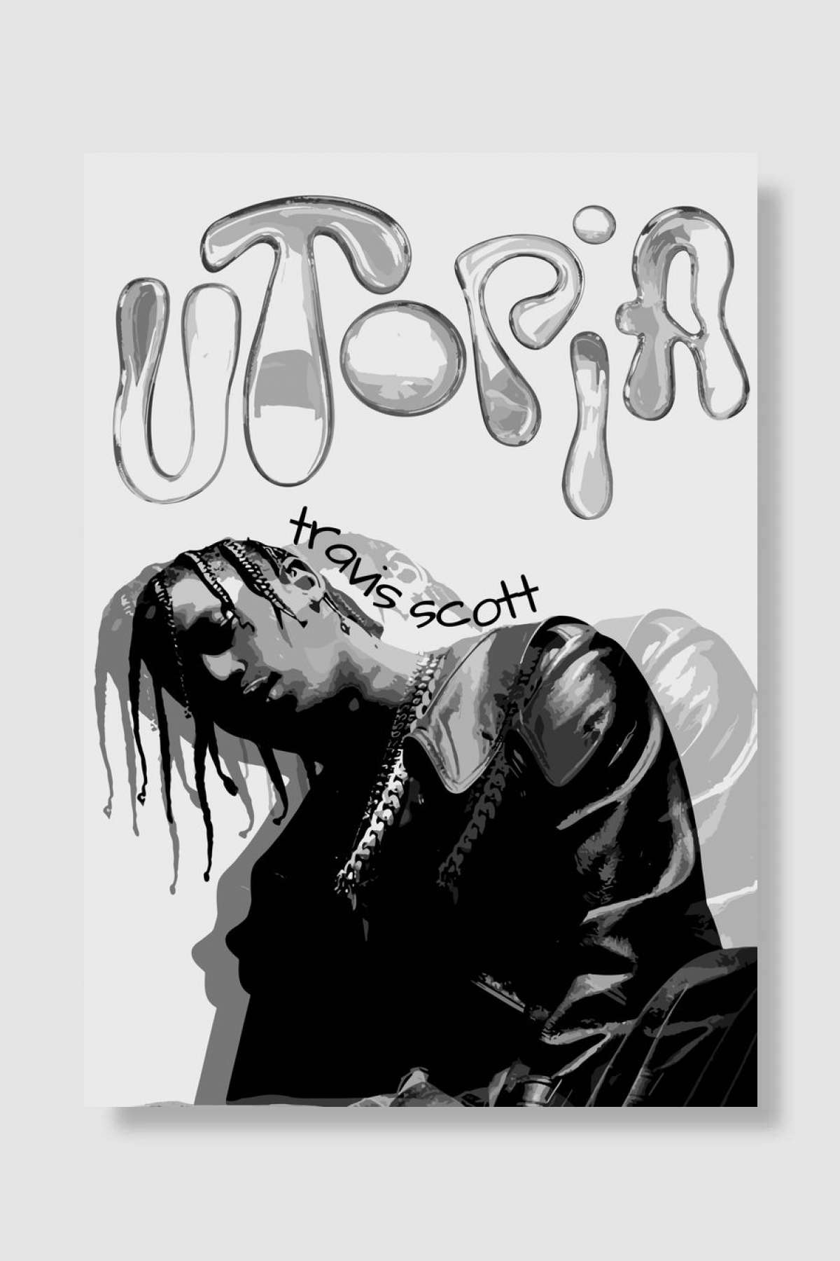 Travis Scott Müzik Poster Çerçevesiz Yüksek Kalite Müzik Afiş Duvar Poster