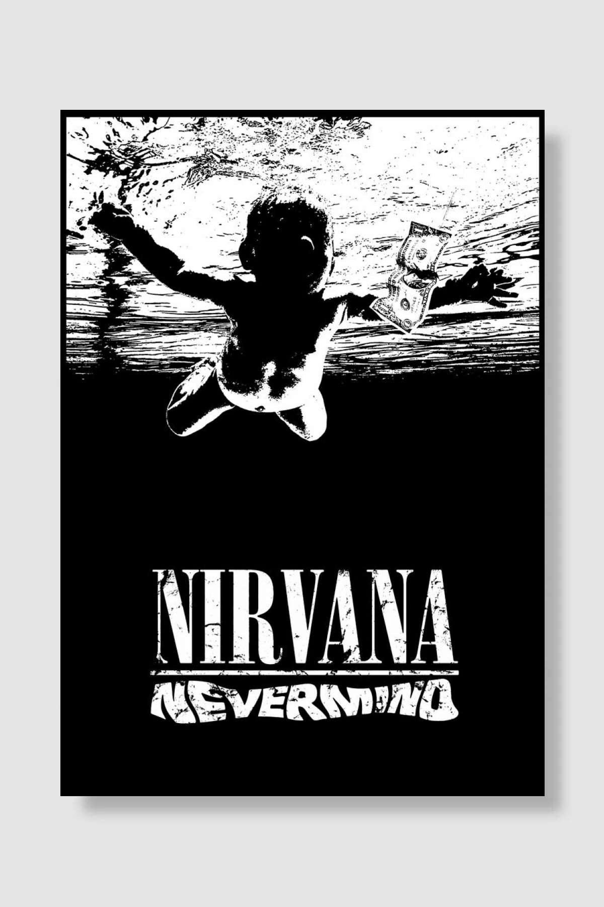 Nevermind Nirvana Müzik Poster Çerçevesiz Yüksek Kalite Müzik Afiş Duvar Poster - En İyi Fiyatlarla