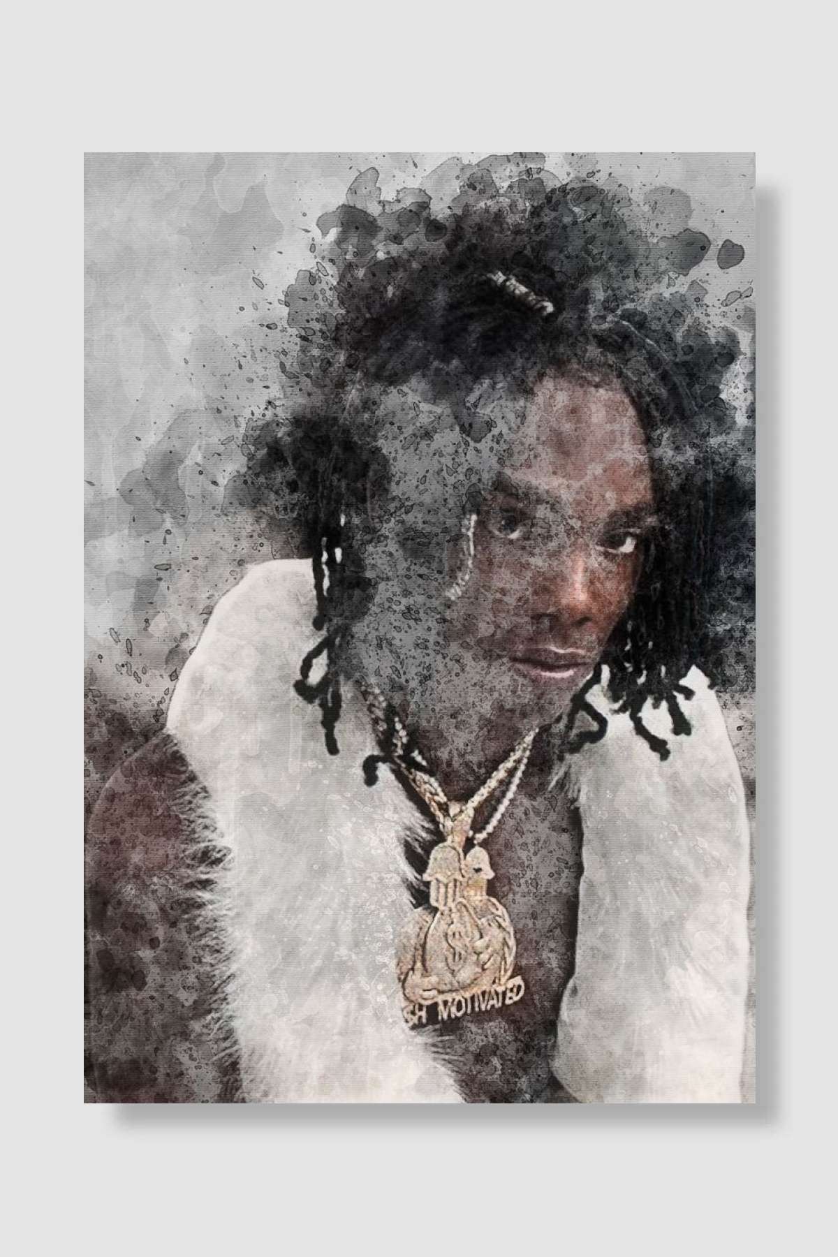 YNW Melly Müzik Poster Çerçevesiz Yüksek Kalite Müzik Afiş Duvar Poster