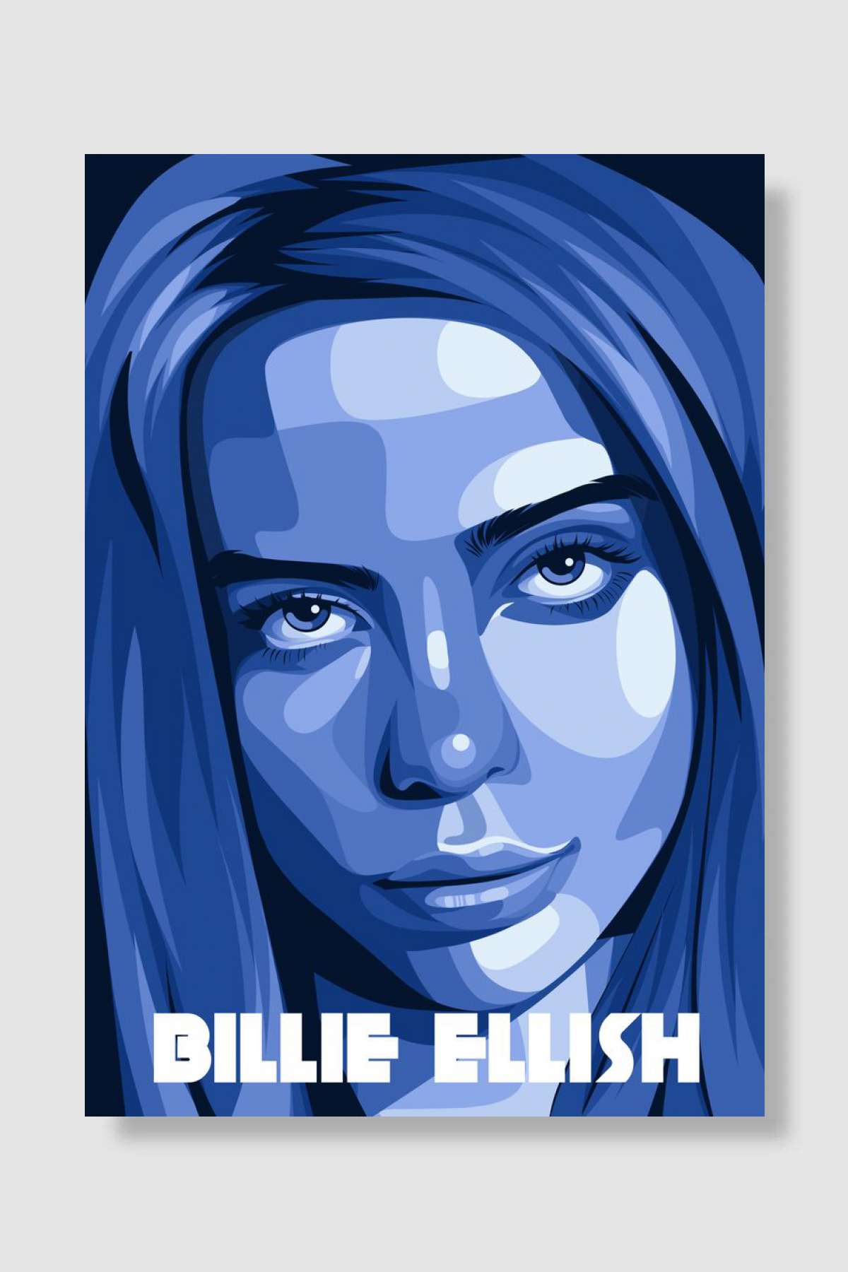 Billie Ellish on PopArt St Müzik Poster Çerçevesiz Yüksek Kalite Müzik Afiş Duvar Poster