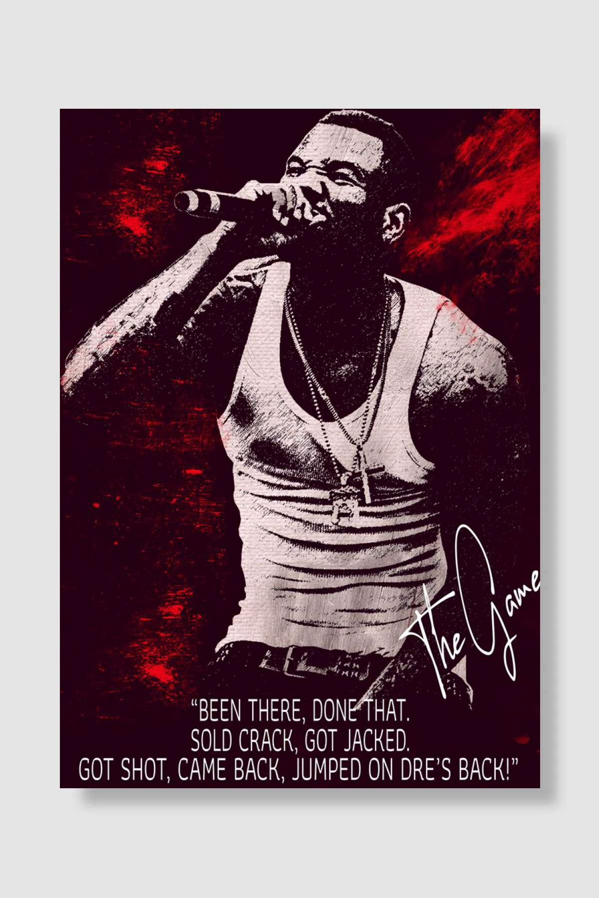 The Game Müzik Poster Çerçevesiz Yüksek Kalite Müzik Afiş Duvar Poster