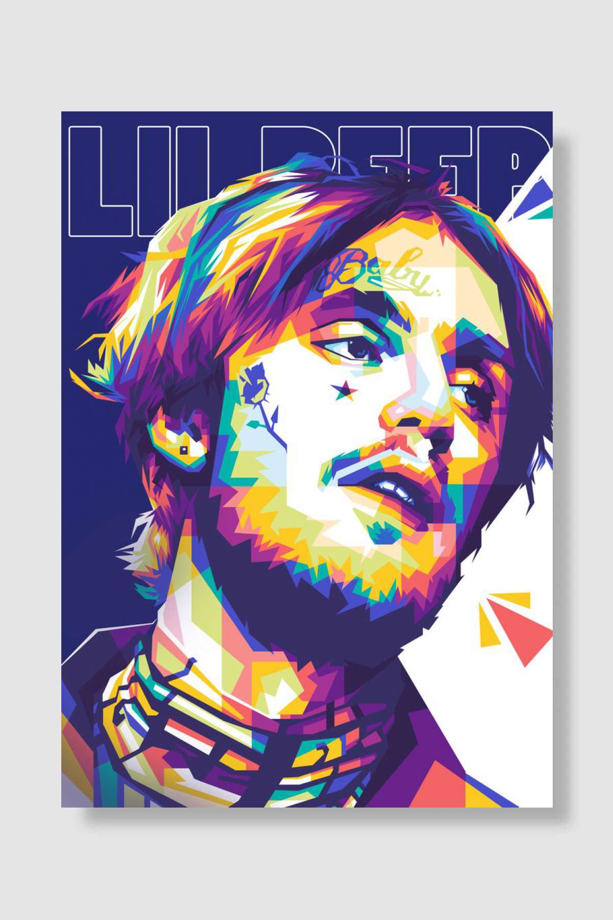 Lil Peep Pop Art Müzik Poster Çerçevesiz Yüksek Kalite Müzik Afiş Duvar Poster